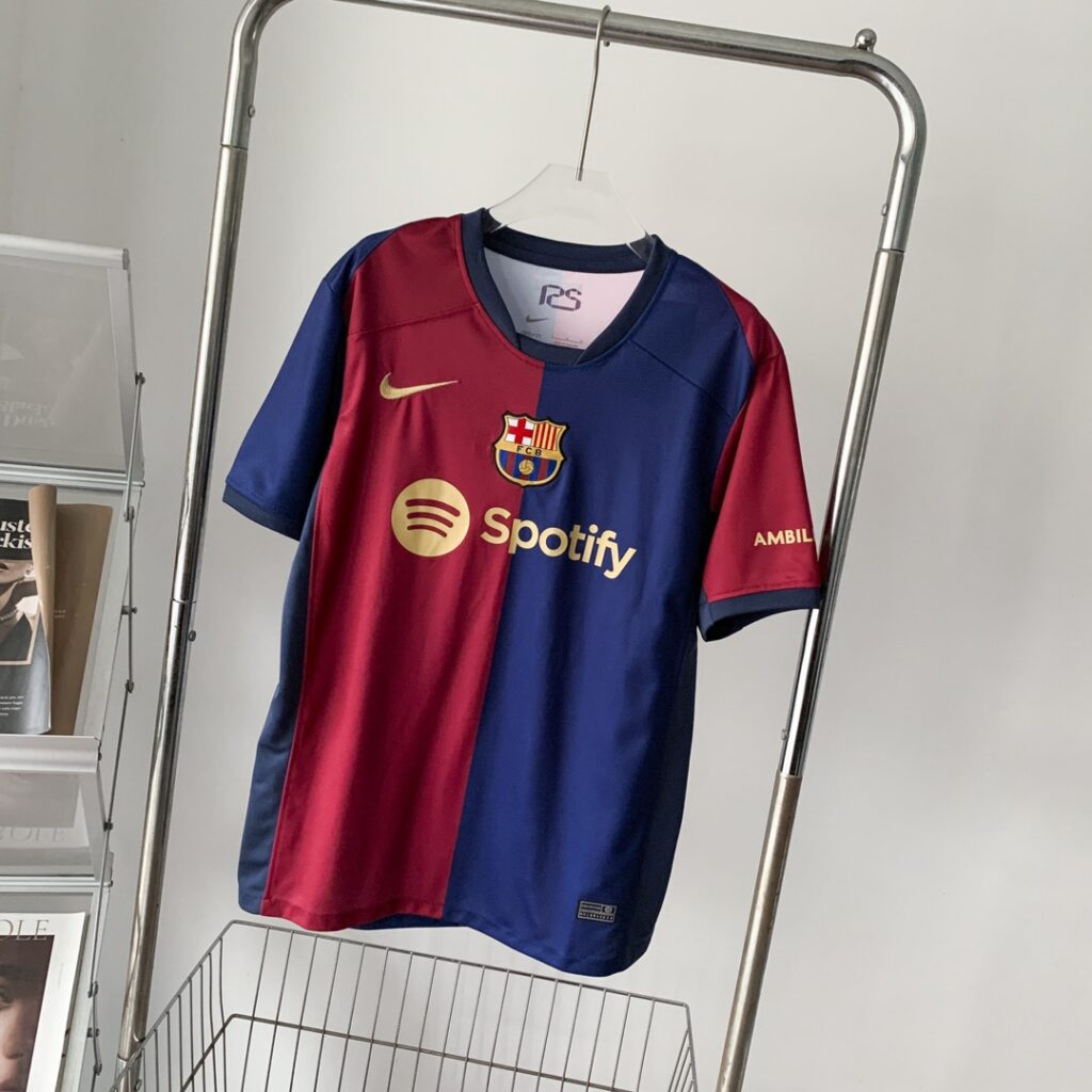 Nike FC Barcelona 24-25 Season Home Jersey – Selected Fan Version (Player-Grade Tech Fabric, Breathable & Anti-Wrinkle, M-XXL)
