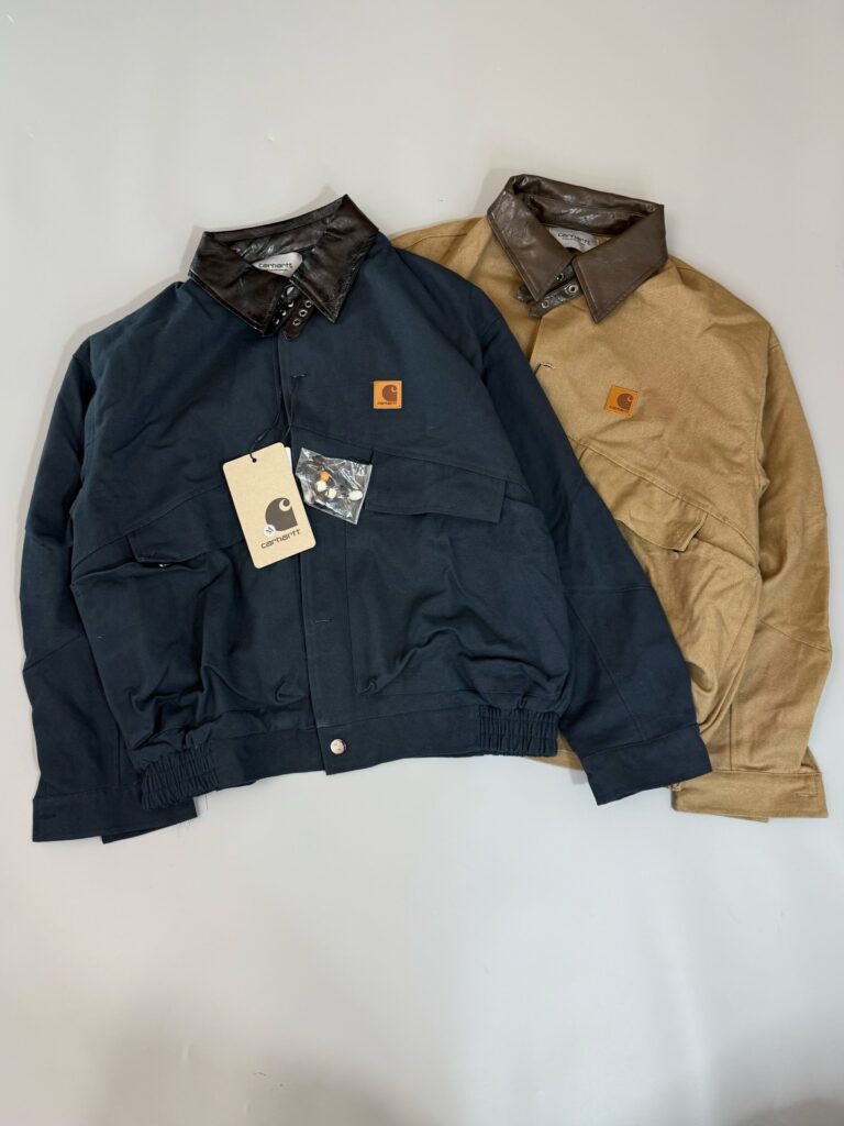 Carhartt Barn Jacket - Canvas & Leather Collar Vintage Workwear