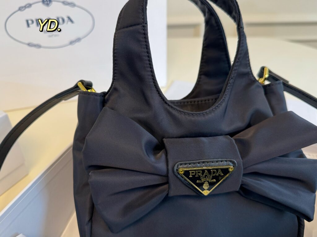 Prada New Bow Handbag (19×15cm) with Folding Box