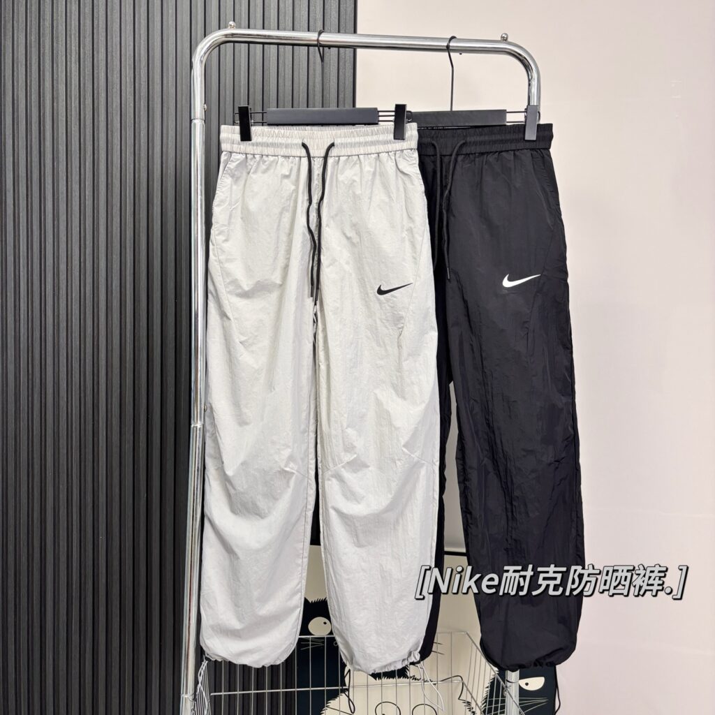 Nike Summer Quick-Dry Sun Protection Pants – Lightweight & Adjustable Cuff (Black/Light Grey) | Unisex Outdoor Sports
