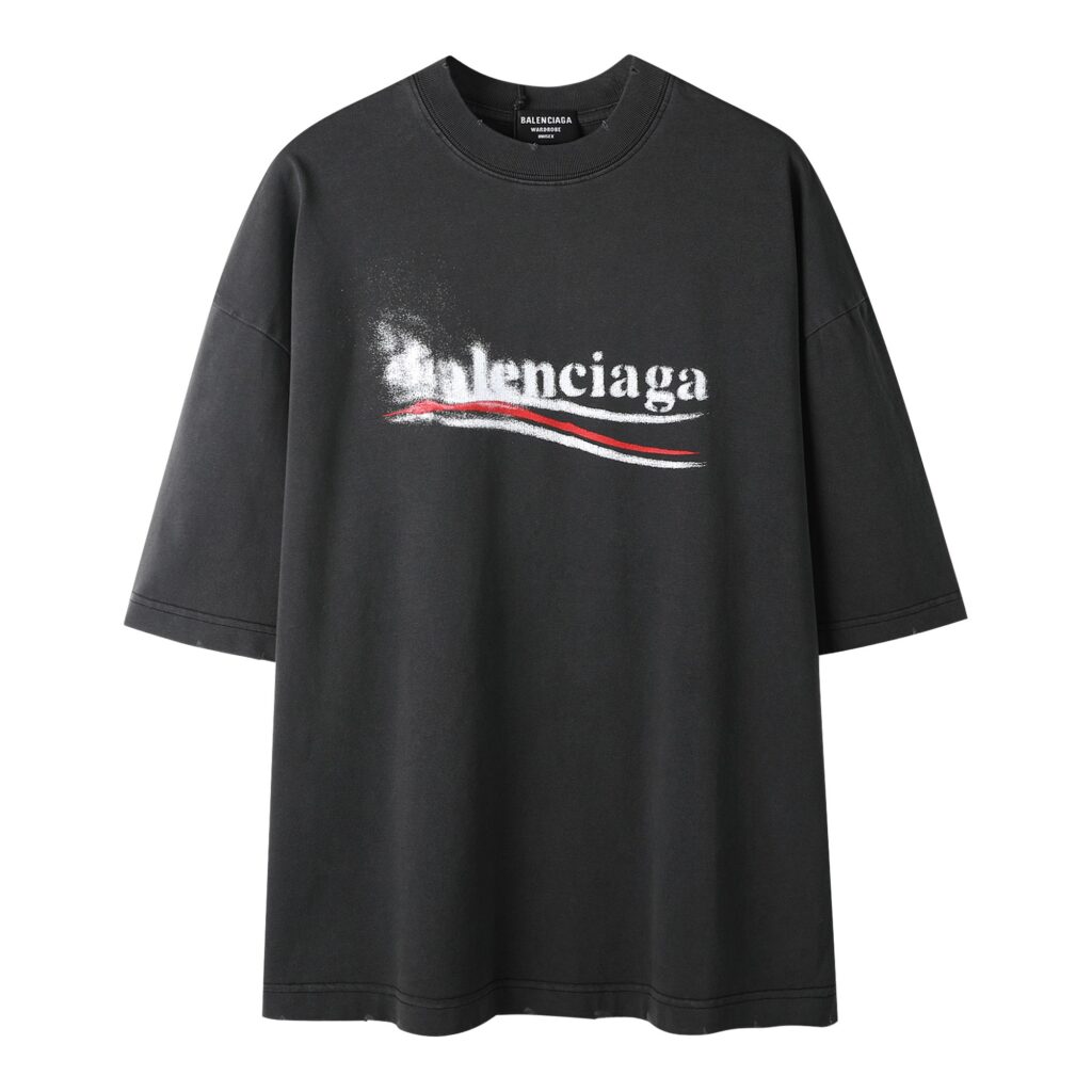 Balenciaga 2025 Blurred Coke Print T-Shirt | Azote Washed | 250G Heavy Cotton | Oversize Fit | Full Tags | Pink/Army Green/Charcoal | S-XL