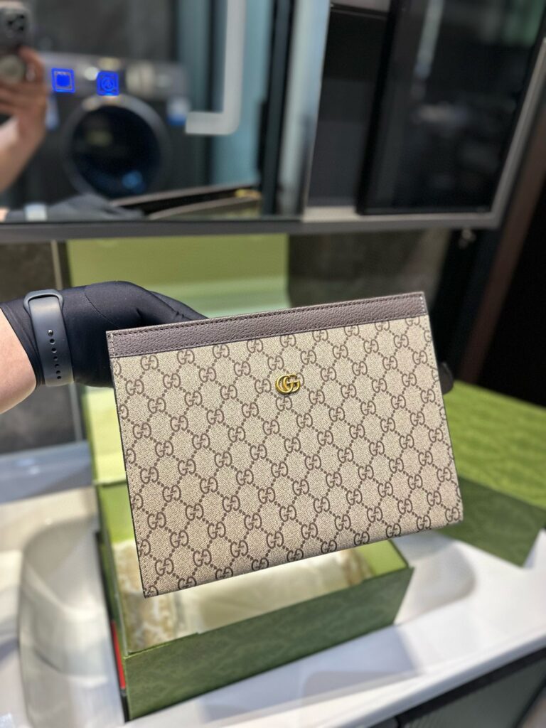 GUCCI Classic Monogram Handbag with Gift Box - Unisex 24cm Luxury Tote Bag