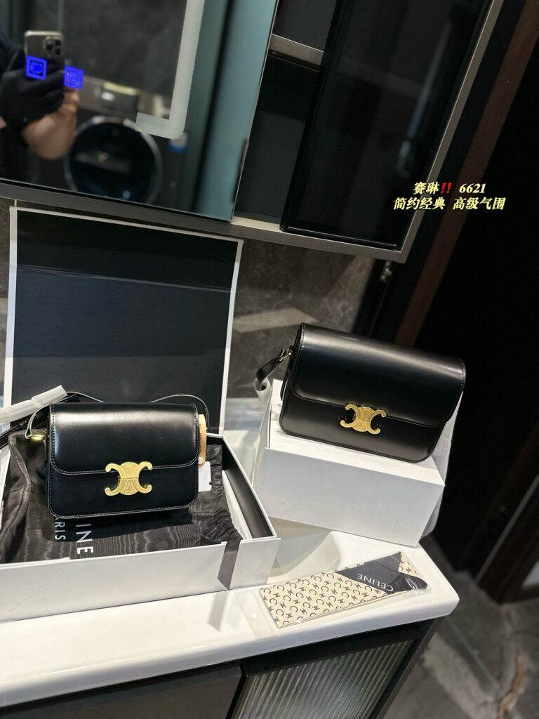 Celine New Vintage Arc de Triomphe Box Bag - Shoulder/Crossbody Case Bag (Large 22×14cm｜Small 18×13cm)