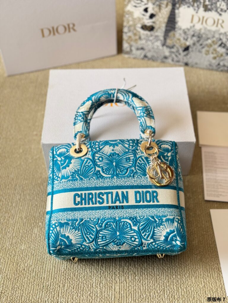 Dior Embroidered Lady Bag (24cm) Celebrity Style - Adjustable Chain & Gift Box