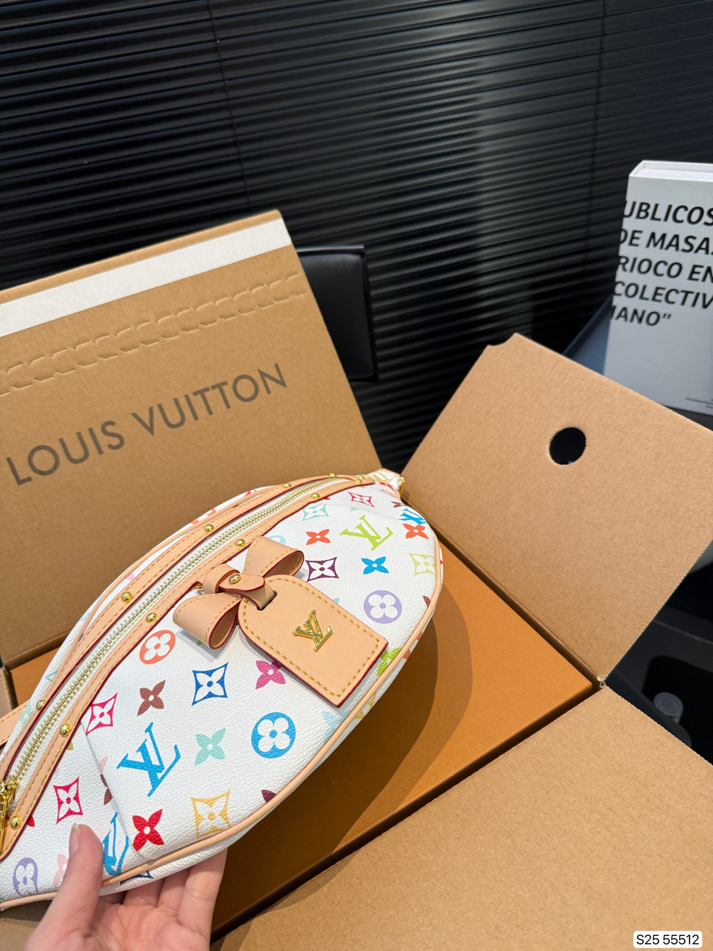 Louis Vuitton LV Monogram Chest Bag 38x18cm with Airplane Folding Box - Image 2