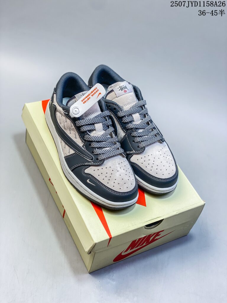 Dior x Travis Scott x Air Jordan 1 Low "Ivory Green Reverse Swoosh" - 1:1 Premium Replica | US 4.5-12