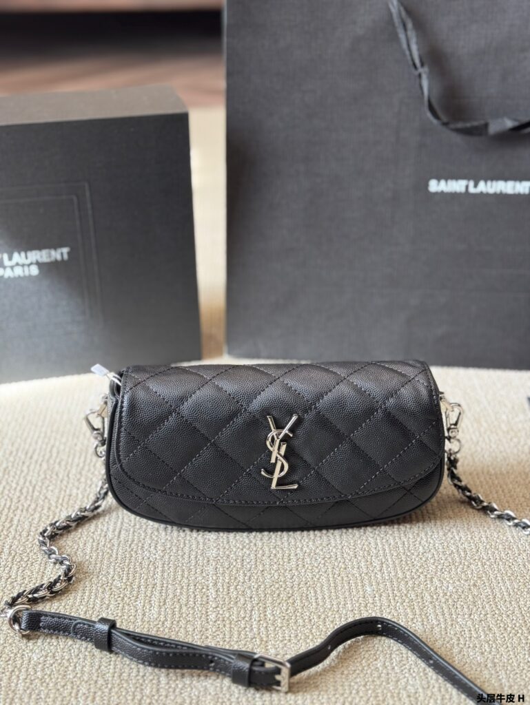 YSL Shoulder Bag - 22*12cm First-Layer Cowhide (Compact & Versatile)