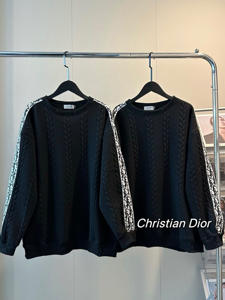 Christian Dior new full-body jacquard ribbon round neck sweater