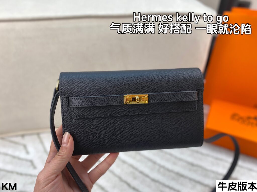 Hermès Kelly to go Bag｜21×13cm Calfskin｜Adjustable Crossbody Strap｜Includes Original Gift Box