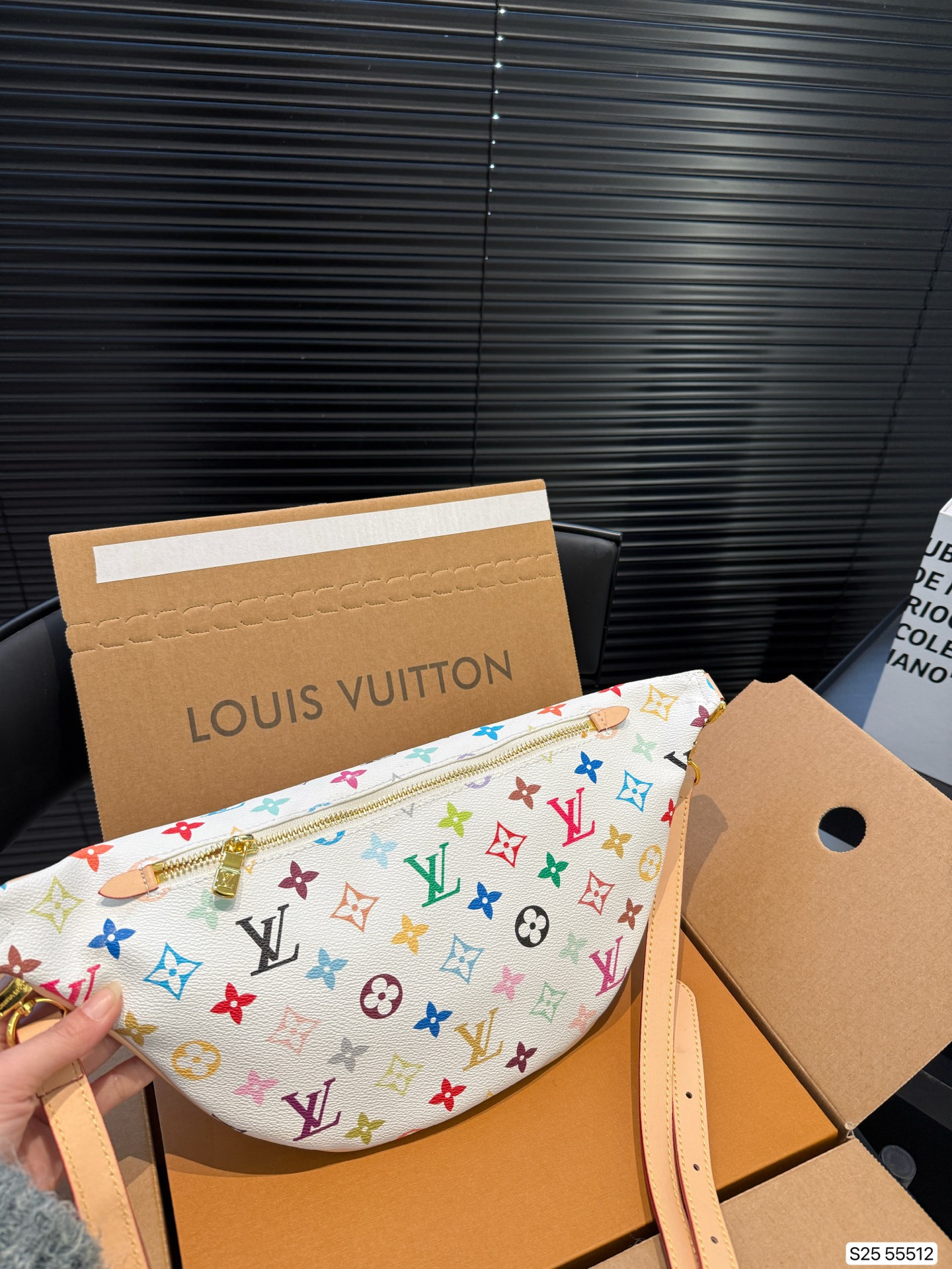 Louis Vuitton LV Monogram Chest Bag 38x18cm with Airplane Folding Box - Image 5
