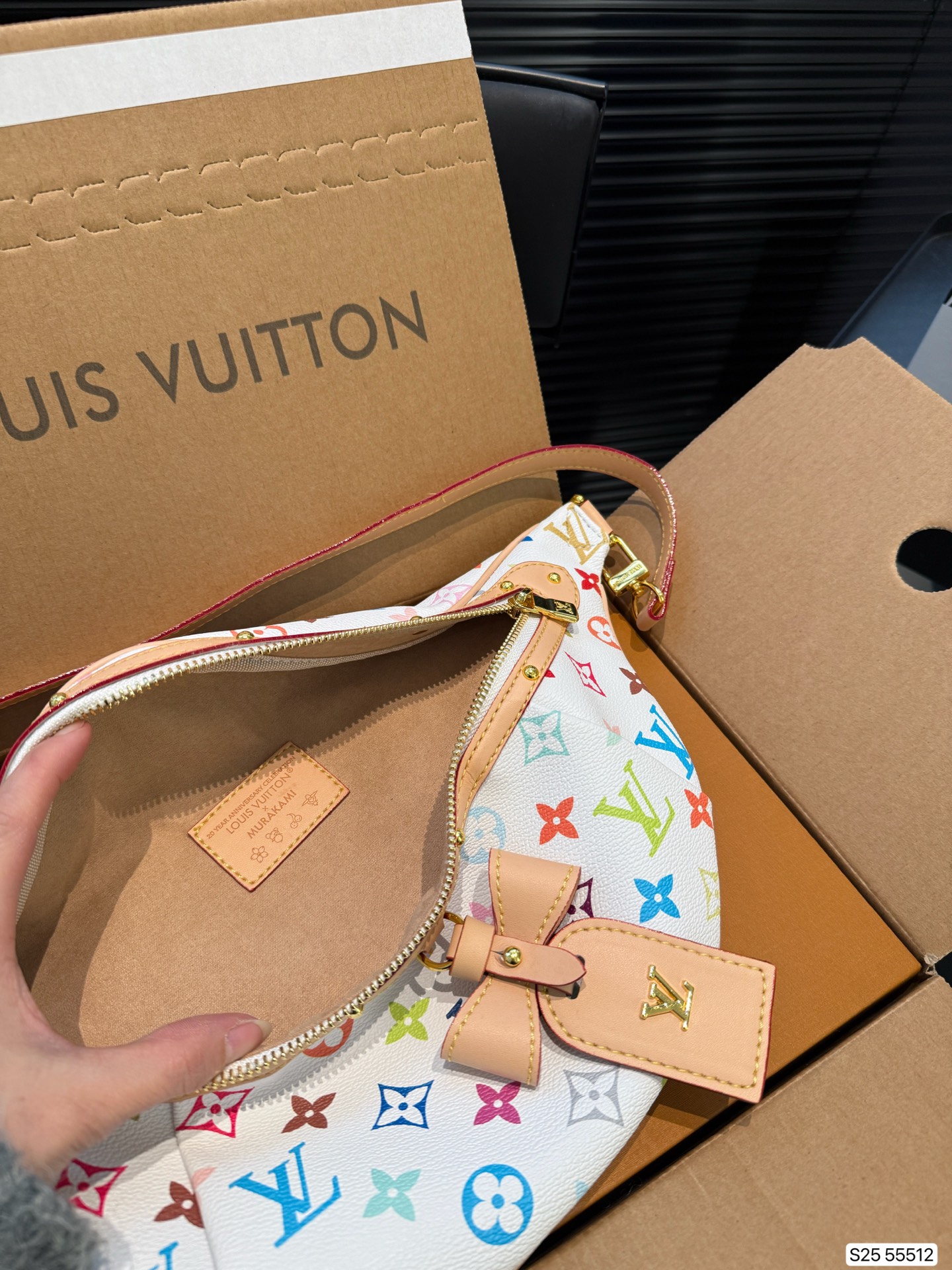 Louis Vuitton LV Monogram Chest Bag 38x18cm with Airplane Folding Box - Image 9