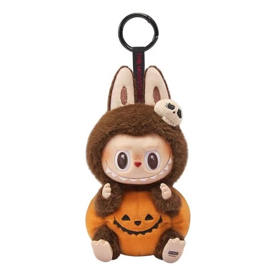 Pop Mart The Monsters Labubu Happy Halloween Party Series Sitting Pumpkin Pendant