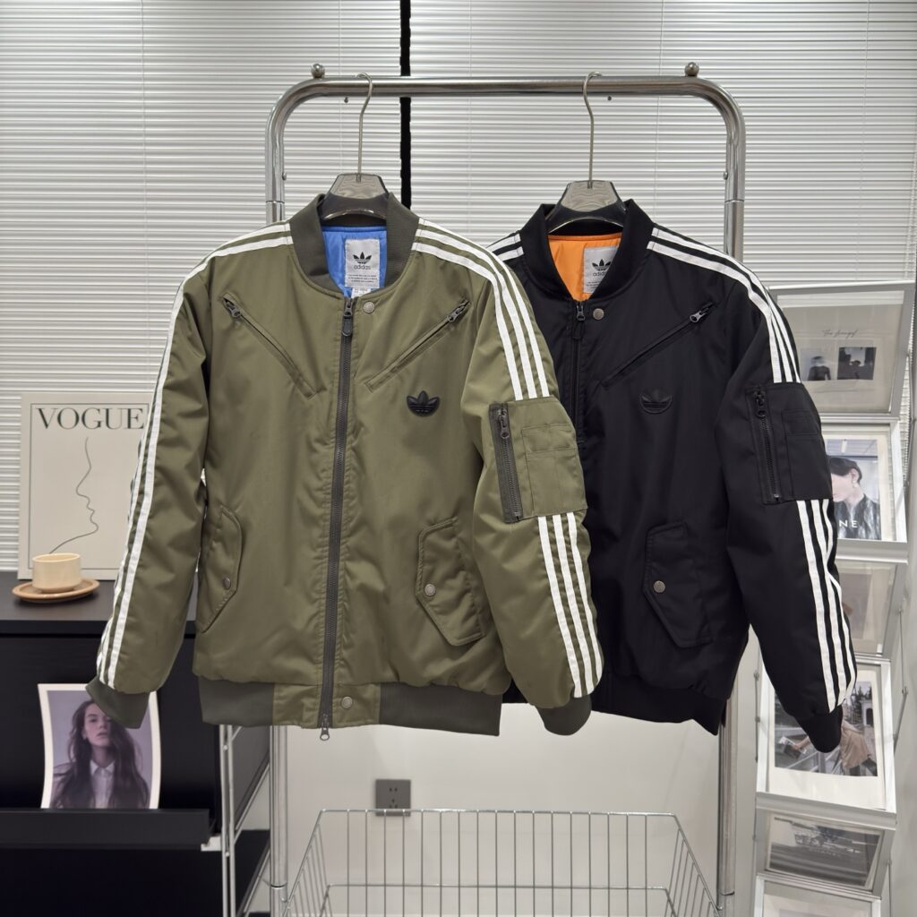 adidas Originals FW Padded Baseball Jacket | Loose Fit Pilot Sport Coat (Unisex, S-2XL)
