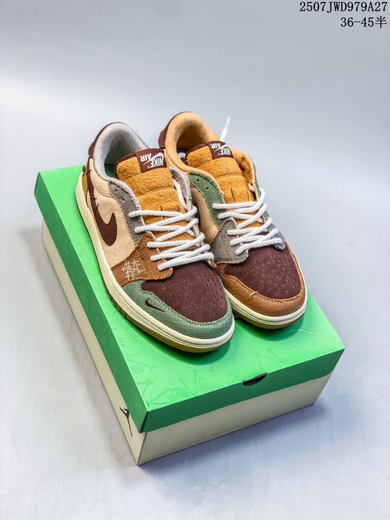Travis Scott x Air Jordan 1 Low "DIY Reverse Swoosh" Limited Edition - Premium 1:1 Replica | US 4.5-11