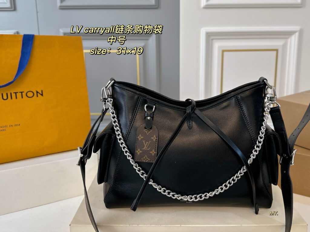 LV All-Black Cargo Carryall 31x19cm