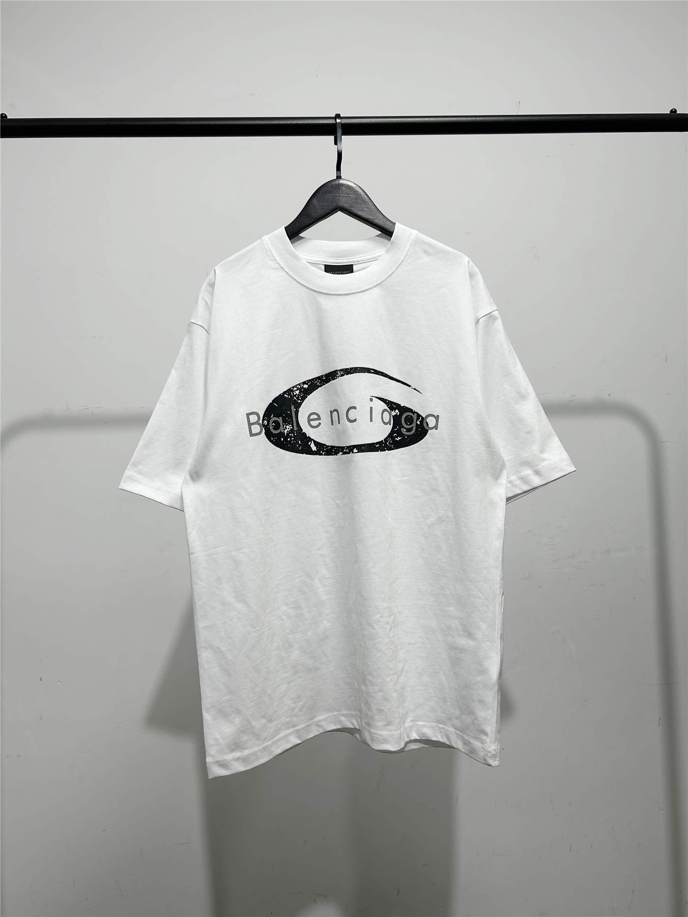 Balenciaga Distressed Lettering T-Shirt 2025 | 290GSM Luxury Cotton | Crack Print | Boutique 1:1 Replica - Image 2