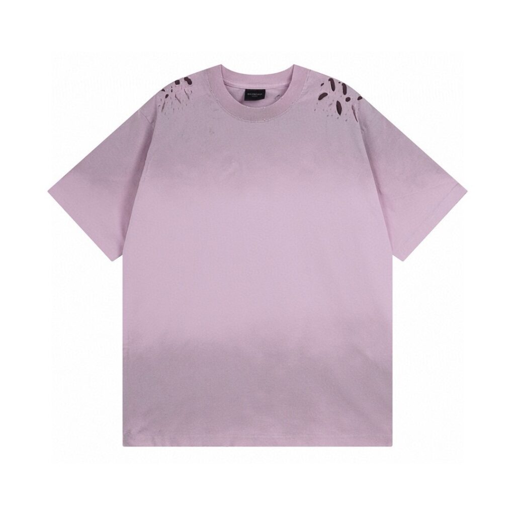 BALENCIAGA 2025 SS Distressed Sanskrit Back Print T-Shirt - 260G Heavyweight Washed Cotton (Oversized Fit)