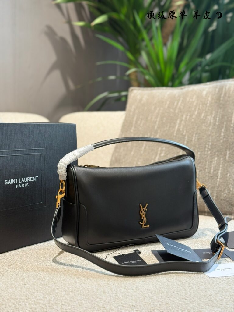 YSL Sheepskin Camera Bag - 28x15x9cm Retro Lunch Box Style in Supple Lambskin