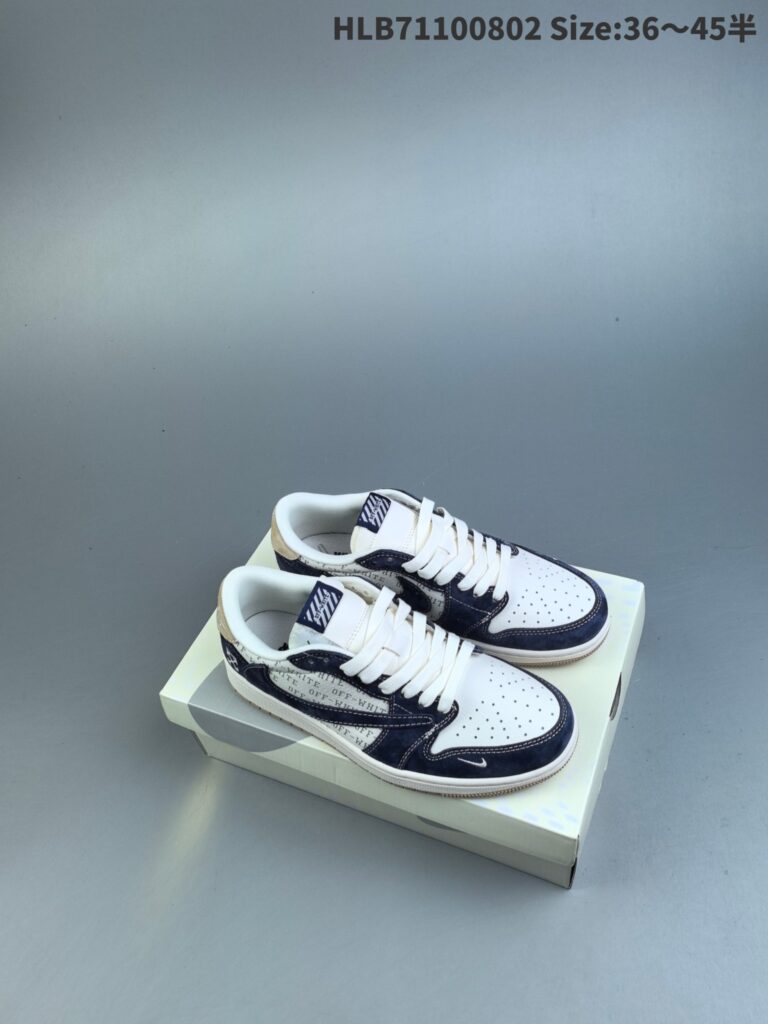 Louis Vuitton x Travis Scott x Air Jordan 1 Low "Denim Swoosh" - 1:1 Luxury Replica | US 4.5-12