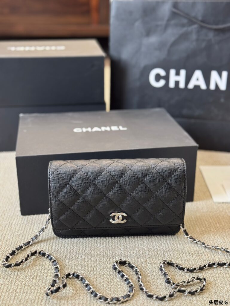 Chanel WOC Fortune Wallet | 20×13cm Full-Grain Leather | Full Gift Box Packaging