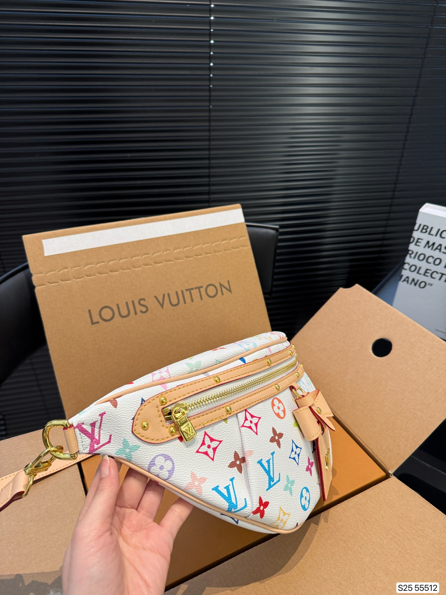 Louis Vuitton LV Monogram Chest Bag 38x18cm with Airplane Folding Box - Image 8