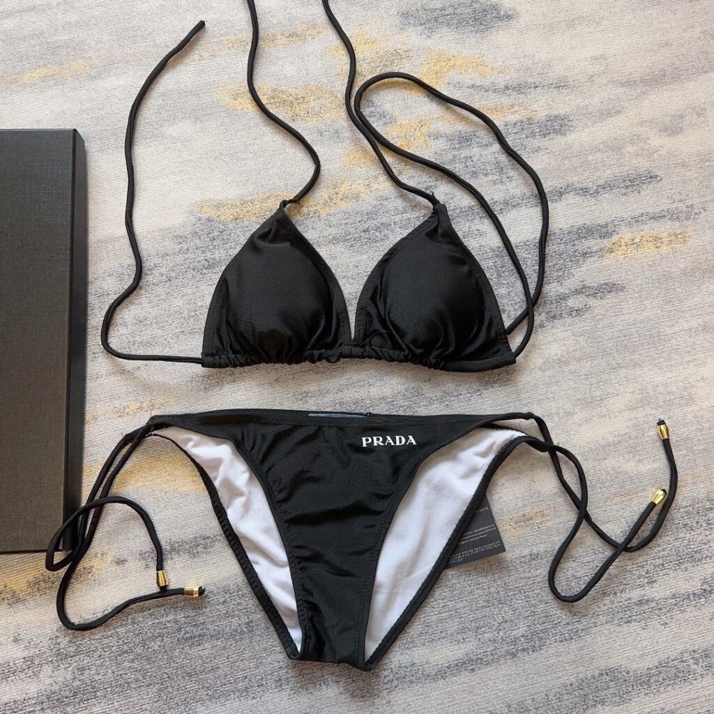 Prada-Inspired Bikini Set – Slimming & Brightening Swimwear 👙 (S/M/L)