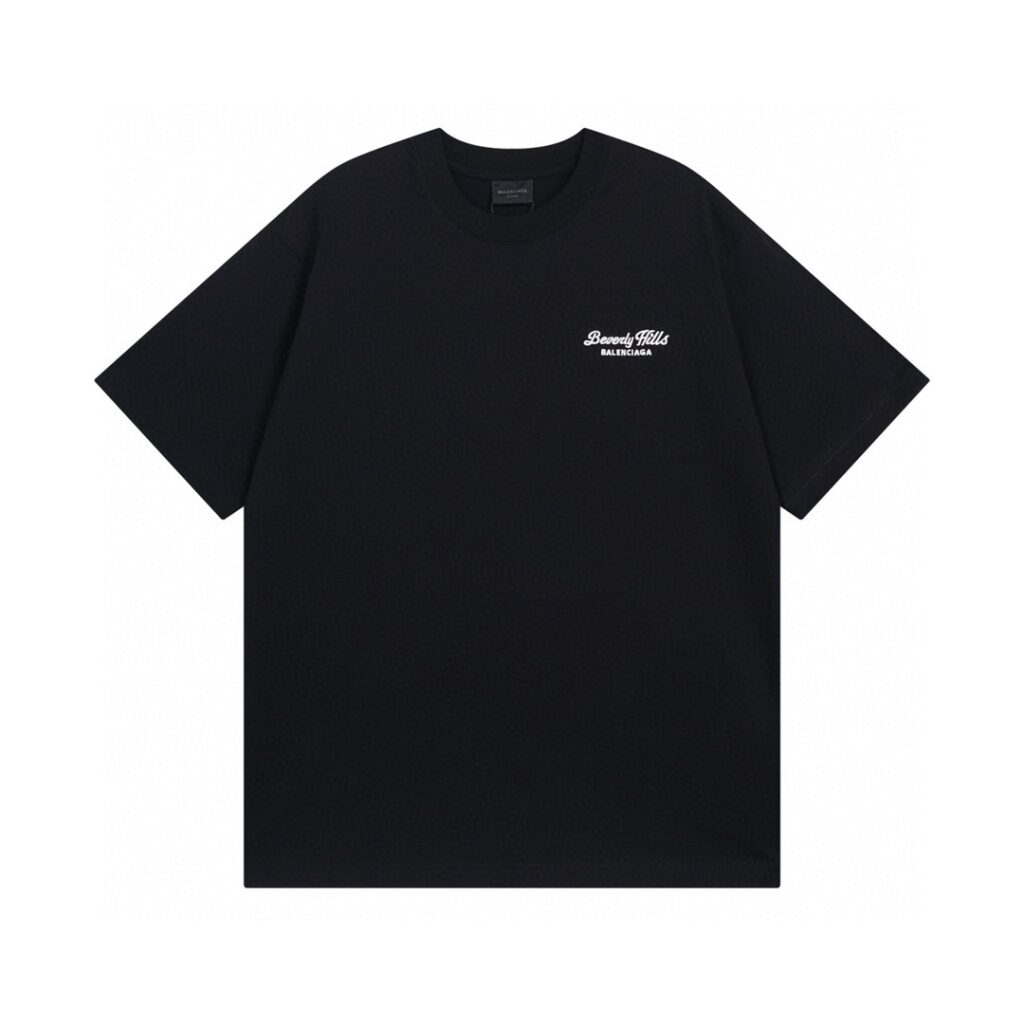 BALENCIAGA 2025 SS Small Logo Embroidered T-Shirt | 260g Heavyweight Cotton | 1:1 Replica