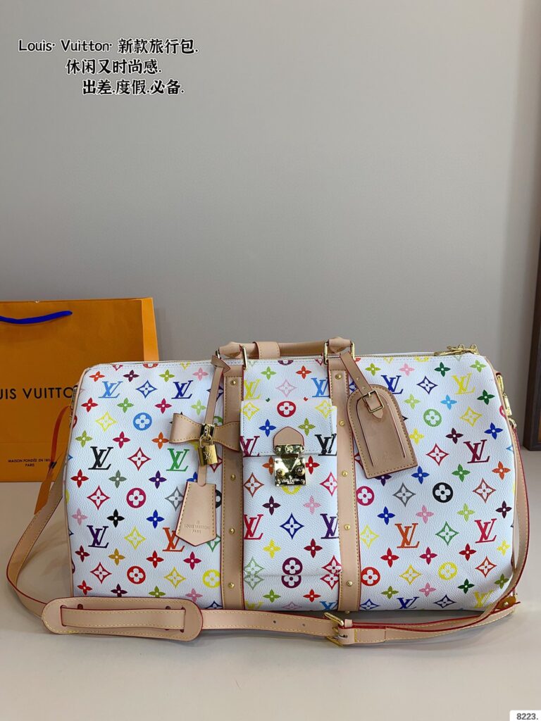 Louis Vuitton Collaboration Keepall Duffle 50x30x22cm Premium Thick Leather