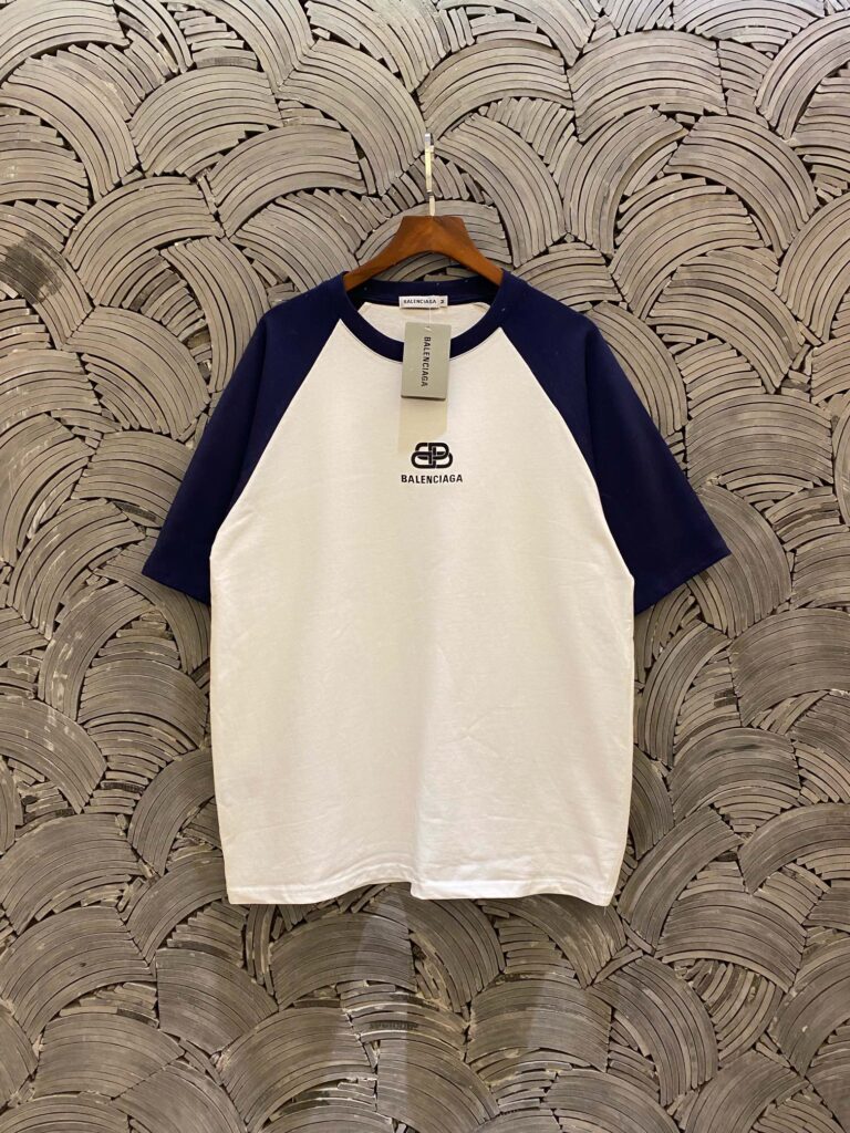 Balenciaga Colorblock Raglan T-Shirt | Heavyweight Cotton | Straight Cut | Unisex Couple Wear
