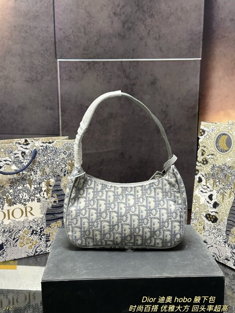 Dior Hobo Underarm Bag (22×12cm) - Adjustable Strap & Compact Design