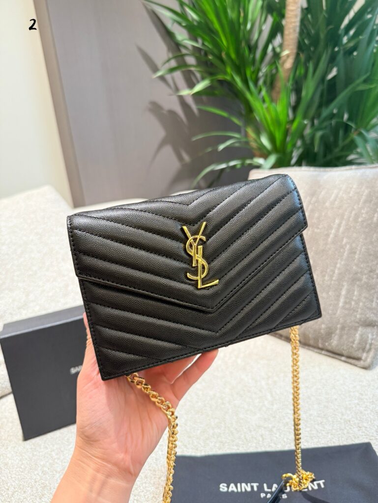 YSL Envelope Chain Bag - 19cm Classic Yves Saint Laurent with Box Packaging