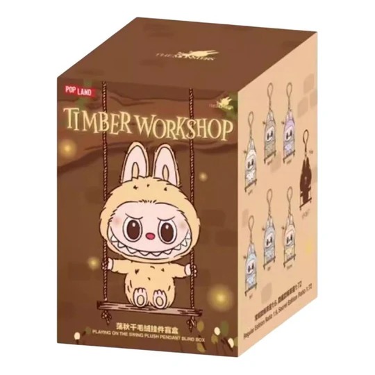 Pop Mart Labubu The Monsters Timber Workshop Playing on the Swing Pendant Pop Land Exclusive Sealed Case (1 Blind Box)
