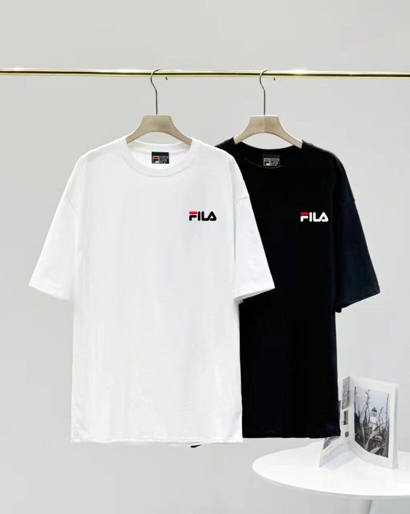 FILA FUSION Minimalist Cotton Couple's T-Shirt | Loose Fit Summer Essential with Subtle Print
