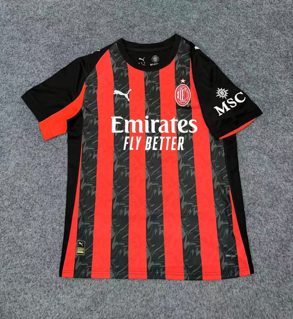 AC Milan 25-26 Home Jersey - Selected Player Version Style Football Shirt (Dri-FIT Technology, Breathable Fabric, S-4XL)