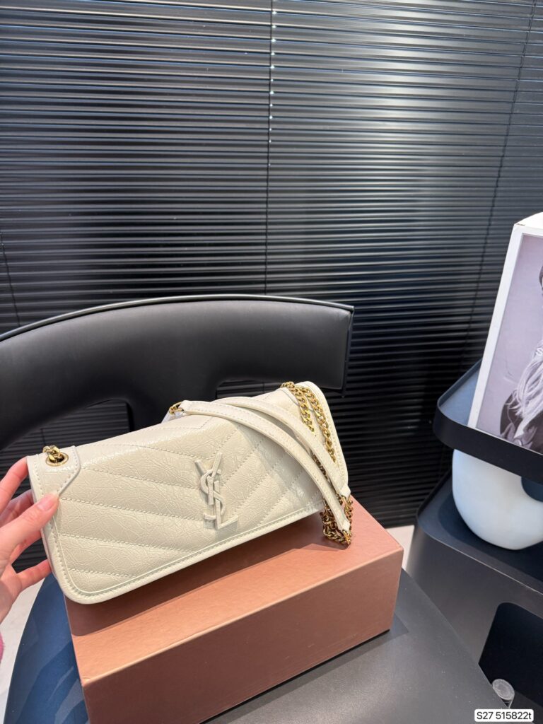 YSL Messenger Bag - 27*12cm Compact Crossbody with Foldable Gift Box
