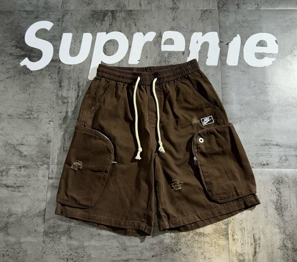 Nike Cargo Pocket Shorts | Couple's Vintage Style | 1:1 Replica | 3D Embroidered Logo | Utility Design