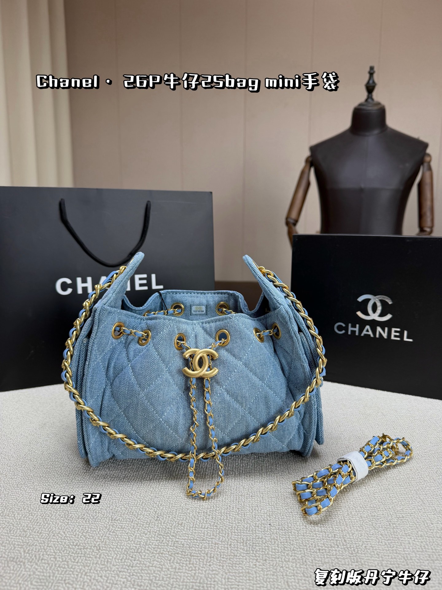 Chanel 558255 Bag Size 25, 22, 16