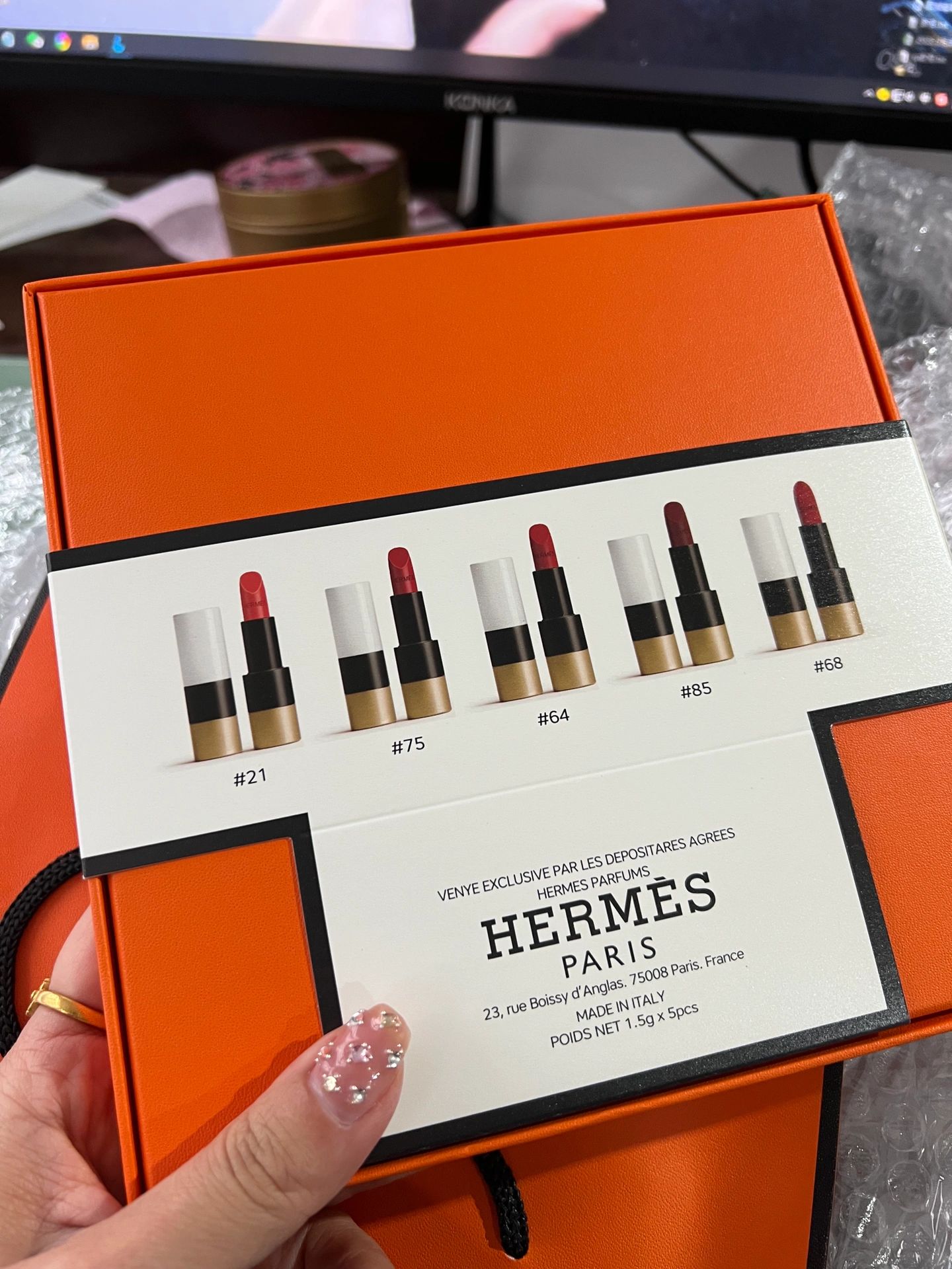 Hermes LT38683 Bag Size 21, 75, 85, 64, 68